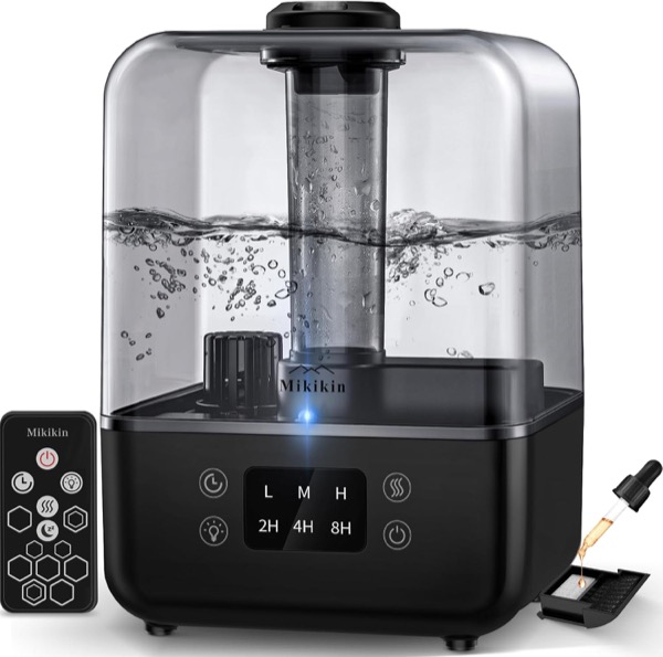 Mikikin Humidifiers for Bedroom, Cool Mist Humidifiers for Large Room Home Baby